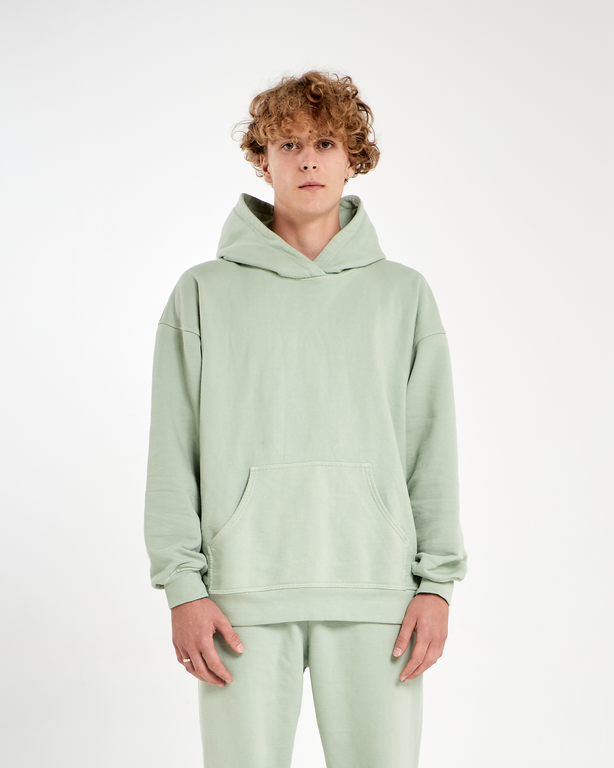 500 GSM 'Grass Green' French Terry Cotton Hoodie – LucidBlanks